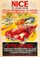 NICE 1949 Veranstaltung Event "Circuit International de Vitesse" Poster Plakat Bild