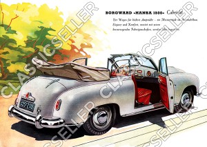 Borgward Hansa 1500 Cabriolet Poster Plakat Bild
