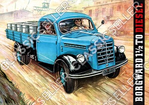 Borgward 1,5t To LKW Lastwagen Diesel Poster Plakat Bild