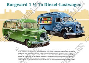 Borgward 1,5t To LKW Diesel-Lastwagen Poster Plakat Bild