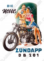 Z&uuml;ndapp DB 201 Motorrad Poster Plakat Bild