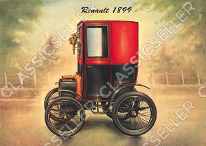 Renault 1899 Voiturette Type B Oldtimer Smart Poster Plakat Bild
