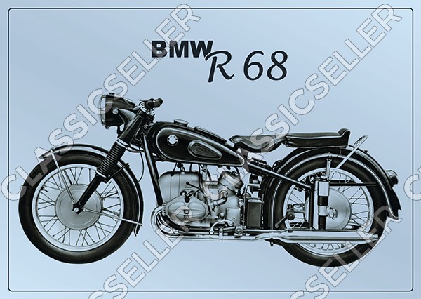 BMW R 68 R68 Motorrad Poster Plakat Bild Kunstdruck