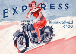 Express K 100 Kleinkraftrad Motorrad Poster Plakat Bild