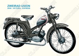 Zweirad Union DKW Victoria Express Typ 110 111 Moped Poster Plakat Bild