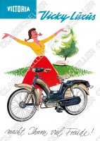 Victoria Vicky Luxus Moped Poster Plakat Bild