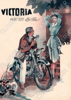Victoria KR 125 KR125 Bi-Fix Bifix Motorrad Poster Plakat Bild
