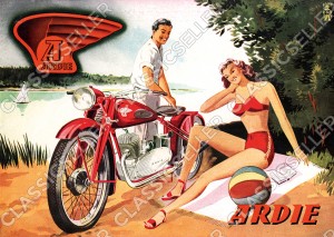 Ardie B 250 mit Trapezgabel Motorrad Poster Plakat Bild Kunstdruck