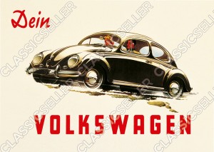 VW K&auml;fer "Dein Volkswagen" Poster Plakat Bild Kdf