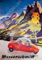 Messerschmitt KR 200 201 Kabinenroller Poster Plakat Bild Karo