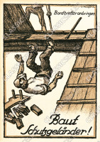 Arbeitsschutz "Schutzgel&auml;nder" Sicherheit Sicherheitshinweis Poster Plakat Warnung Hinweis