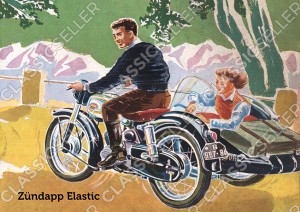 Z&uuml;ndapp Elastic Motorrad Poster Plakat Bild