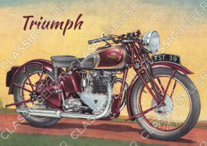 Triumph Tiger 100 Motorrad 1939 500 ccm OHV Twin Poster Plakat Bild