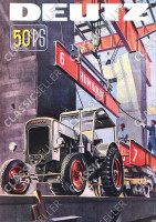 Deutz 50 PS F3M317 F3M417 Stahlschlepper Traktor Diesel Poster Plakat Bild Kunstdruck
