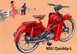 NSU Quickly-L Quickly L Moped Poster Plakat Bild Kunstdruck
