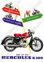 Hercules K 100 K100 Motorrad Poster Plakat Bild Kunstdruck