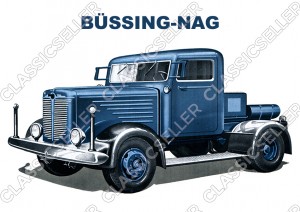 B&uuml;ssing-Nag Nutzfahrzeug LKW Diesel Eilschlepper Fernschlepper Poster Plakat Bild Kunstdruck