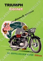 Triumph Cornet 200 ccm Motorrad Poster Plakat Bild Kunstdruck