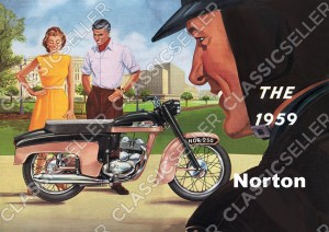 Norton Jubilee 250 1959 Motorrad Poster Plakat Bild Kunstdruck