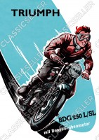 Triumph BDG 250 L SL Motorrad Poster Plakat Bild Kunstdruck Doppelkolbenmotor