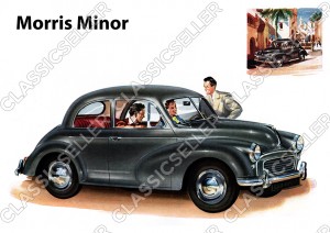 Morris Minor PKW Auto Poster Plakat Bild Kunstdruck