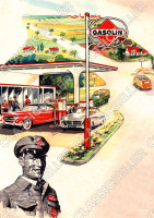 Gasolin Tankstelle Poster Plakat Bild Kunstdruck