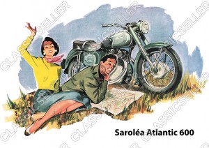 Sarol&eacute;a Atlantic 600 ccm Motorrad Poster Plakat Bild Kunstdruck