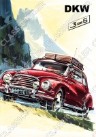 DKW 3=6 PKW F91 F93 Sonderklasse Auto Wagen Poster Plakat Bild Kunstdruck