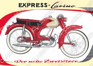 Express Carino Moped Poster Plakat Bild Kunstdruck
