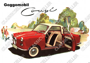 Glas Goggomobil Coup&eacute; Auto PKW Poster Plakat Bild