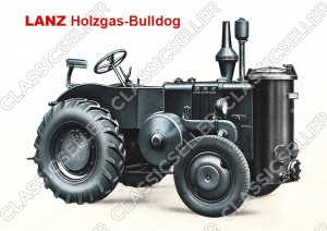 Lanz Holzgas-Bulldog Traktor Schlepper Poster Plakat Bild
