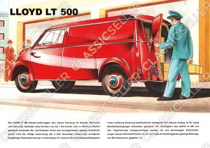 Lloyd LT 500 LT500 Kastenwagen Kleinbus Kleintransporter Poster Plakat Bild