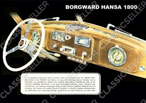 Borgward Hansa 1800 Cockpit Interior Auto PKW Poster Plakat Bild