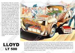Lloyd LT 500 LT500 Kleinbus Kleintransporter Pritschenwagen Poster Plakat Bild