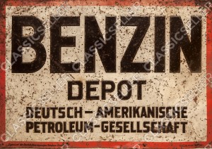 Benzin Depot DAPG Dapol Dapolin Esso Standard Tankstelle Poster Plakat Bild Werbung Reklame
