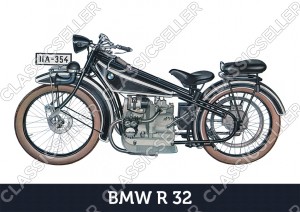BMW R 32 R32 Motorrad Poster Plakat Bild