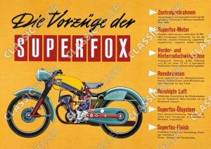 NSU Superfox Motorrad Poster Plakat Bild