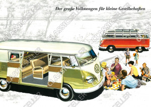 VW Volkswagen Bulli Samba Bus T1 Poster Plakat Bild