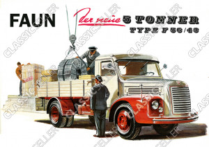 Faun 5 t. Type F 56/43 LKW Poster Plakat Bild