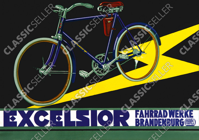 Excelsior Fahrräder Fahrrad Poster Plakat Bild