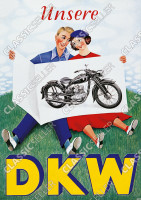 DKW "Unsere DKW" RT 125 Motorrad Poster Plakat Bild