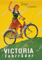 Victoria Fahrrad "Jetzt wieder Victoria Fahrr&auml;der" Poster Plakat Bild