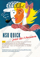 NSU Quick "Jetzt f&uuml;r 2 Personen" Poster Plakat Bild