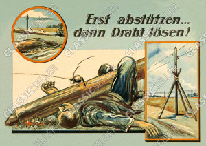 Arbeitsschutz "Erst abst&uuml;tzen" Sicherheit Hinweis Poster Plakat Warnung