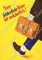 "Nur fehlerfreie Ware ist verk&auml;uflich" Artikel Firma Laden Hinweis Info Meinung Poster Plakat Bild