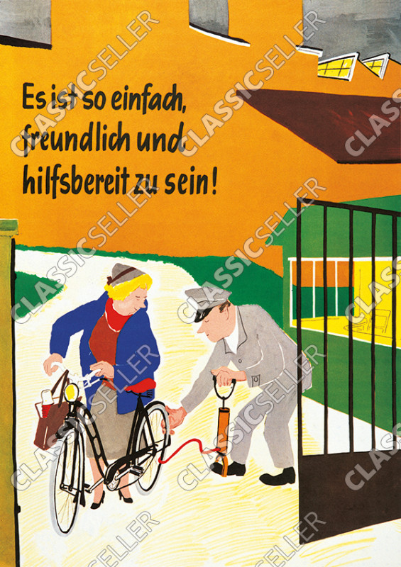 "Es ist so einfach, freundlich und hilfsbereit zu sein" Menschen helfen Hinweis Poster Plakat Bild