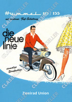DKW Victoria Express (Zweirad Union) Hummel Typ 115 155 "Die neue Linie" Moped Poster Plakat Bild