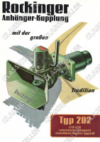 Rockinger Typ 202 G 110 120 Anh&auml;nger-Kupplung Anh&auml;ngerkupplung Reklame Werbung Poster Plakat Bild
