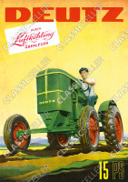 Deutz 15 PS 15PS luftgek&uuml;hlt Traktor Dieselschlepper Poster Plakat Bild