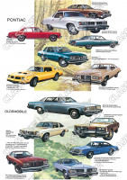 Pontiac und Oldsmobile Modell&uuml;bersicht Modelle Typen Tafel Auto Poster Plakat Bild